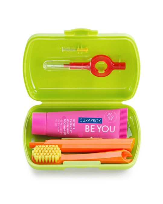 Set da Viaggio Verde Spazzolino Dentifricio e Scovolini