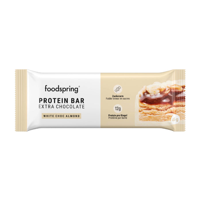Barretta Proteica Extra Cioccolato Cioccolato Bianco e Mandorle 45g