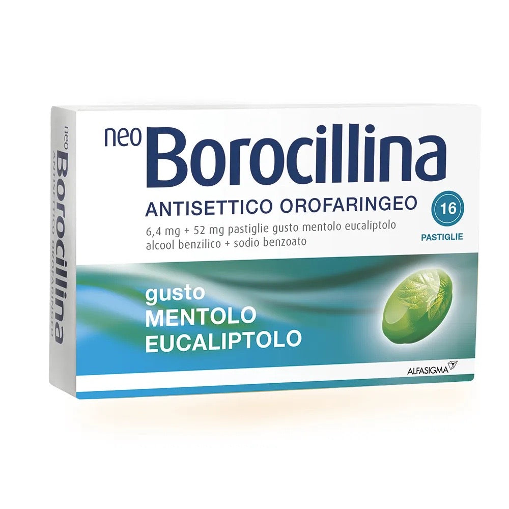 Neoborocillina Antisettico Orofaringeo gusto Menta 16 pastiglie