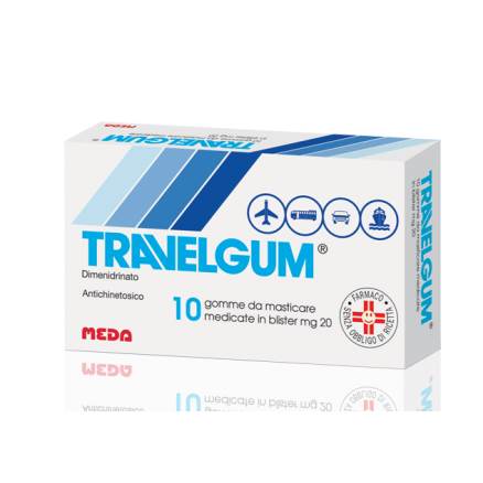 Travelgum 20mg 10 Gomme da Masticare Medicate