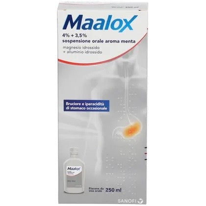 Maalox 4%+3,5% Sospensione Orale Aroma Menta 250ml