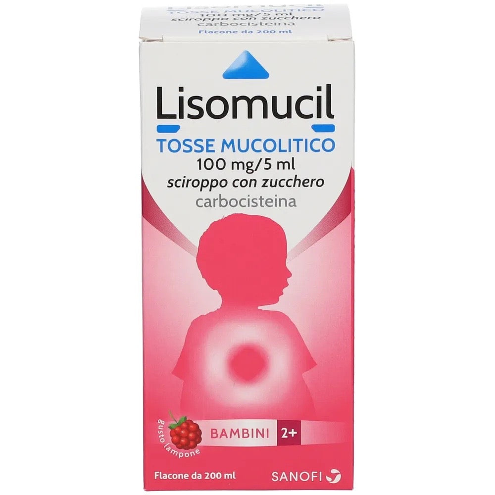 Lisomucil Tosse Mucolitico Bambini 100mg/5ml Sciroppo con Zucchero 200ml