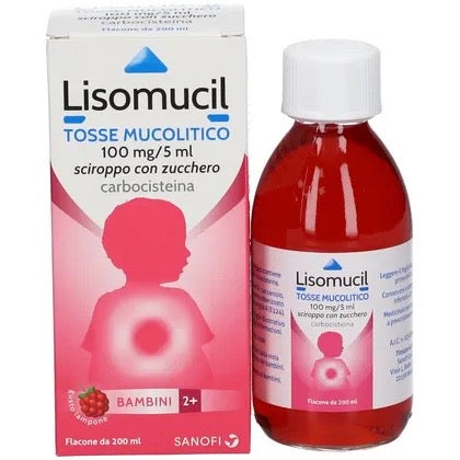 Lisomucil Tosse Mucolitico Bambini 100mg/5ml Sciroppo con Zucchero 200ml