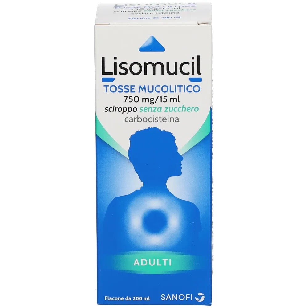 Lisomucil Tosse Mucolitico Adulti 750mg/15ml Sciroppo senza zucchero 200ml
