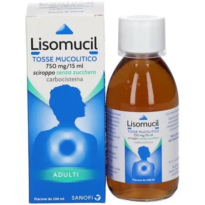 Lisomucil Tosse Mucolitico Adulti 750mg/15ml Sciroppo senza zucchero 200ml