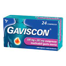 Gaviscon 500+267mg 24 compresse gusto Menta