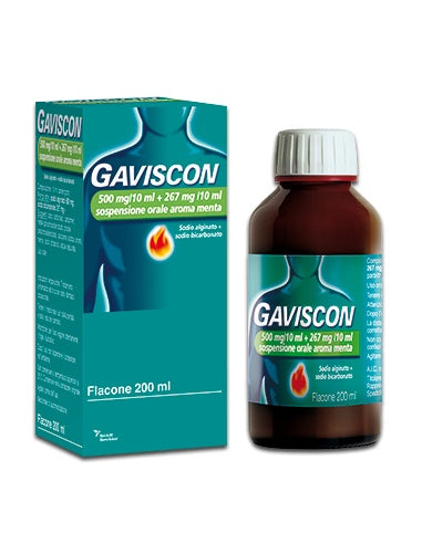Gaviscon 500+267mg/10ml Sospensione Orale Aroma Menta 200ml
