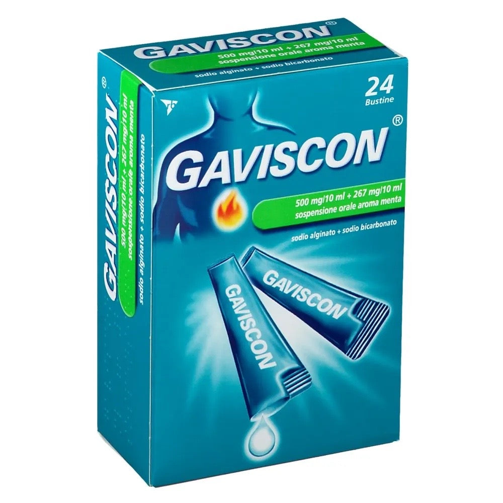 Gaviscon 500mg+267mg Sospensione Orale 24 bustine