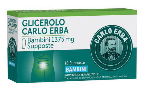 Glicerolo Carlo Erba Bambini 1375mg 18 supposte