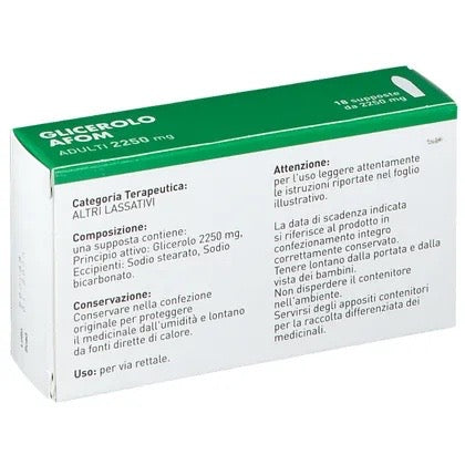 Glicerolo Afom Adulti 2250mg 18 supposte