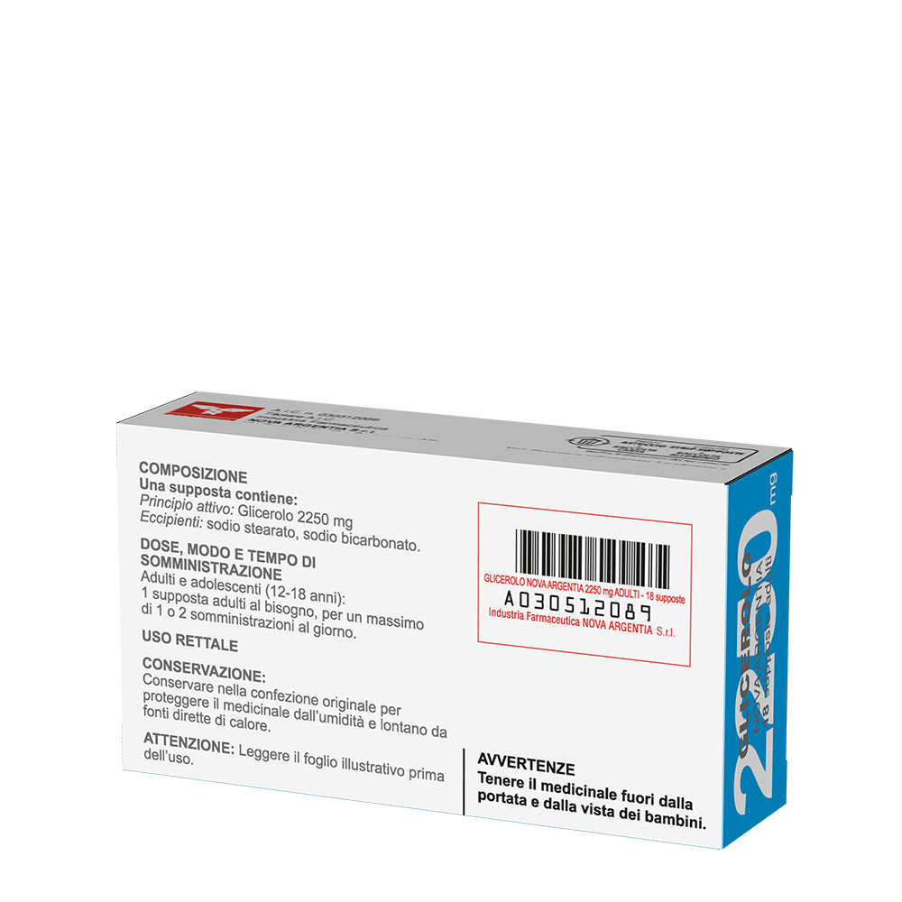 Glicerolo Nova Argentia Adulti 2250mg 18 supposte