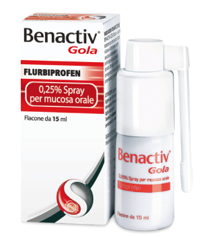 Benactiv Gola 0,25% Spray per Mucosa Orale 15ml