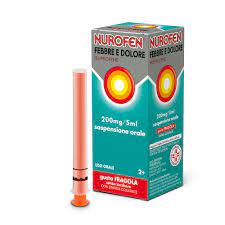 Nurofen Febbre e Dolore Bambini 200mg/5ml gusto Fragola 100ml