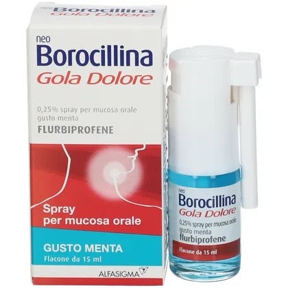 Neoborocillina Gola Dolore Spray gusto Menta 15ml