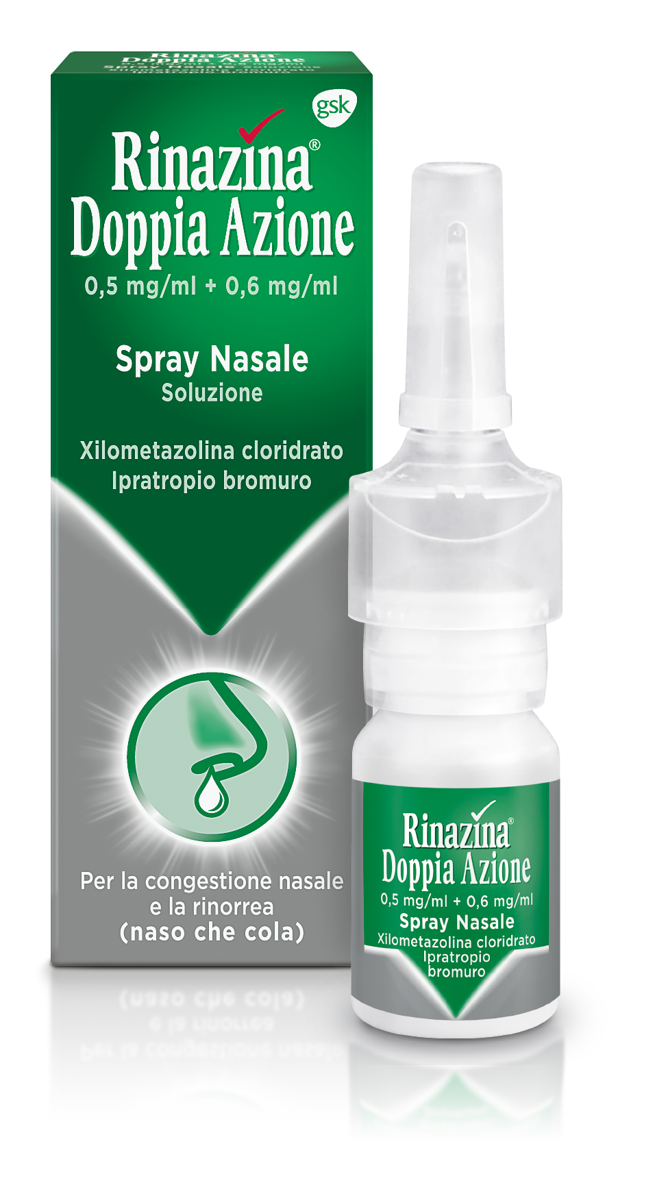 Rinazina Doppia Azione 0,5mg/ml+0,6mg/ml Spray Nasale 10ml