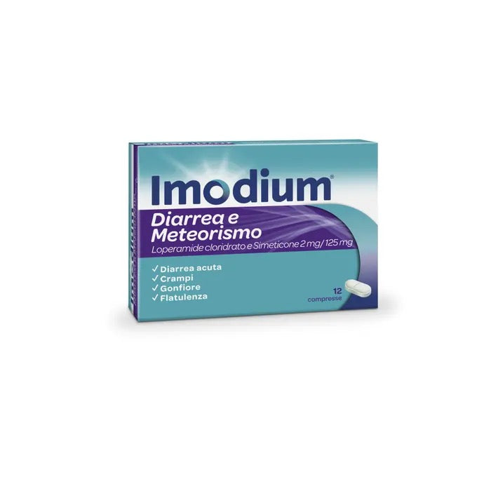 Imodium Diarrea e Meteorismo 12 compresse