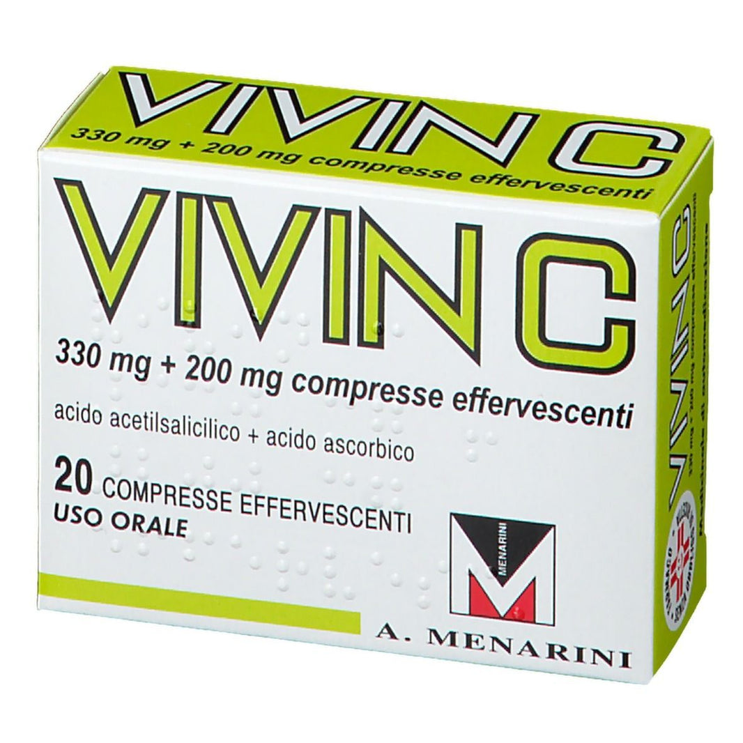 Vivin C 330mg Acido Acetilsalicilico + 200mg Acido Ascorbico compresse effervescenti