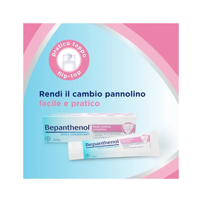 Bepanthenol Pasta Lenitiva Protettiva Prurito e Irritazione da Pannolino 100g