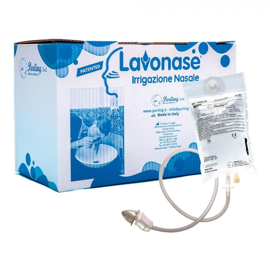 Lavonase Sacche da 250ml + dispositivi per irrigazione nasale