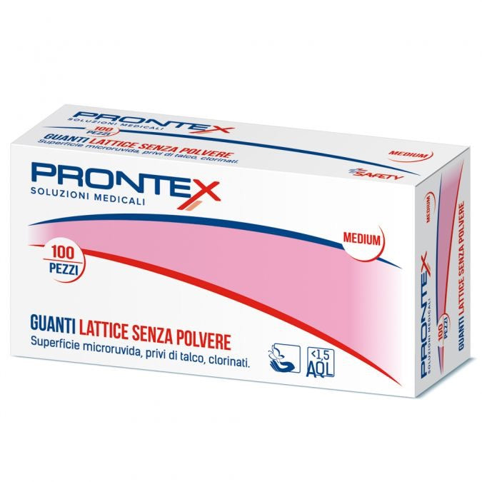 Guanti in Lattice Naturale senza polvere 100 pezzi