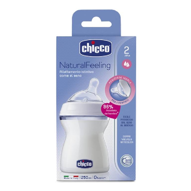 Natural Feeling Biberon Anticoliche per Neonati da 2 Mesi 250ml