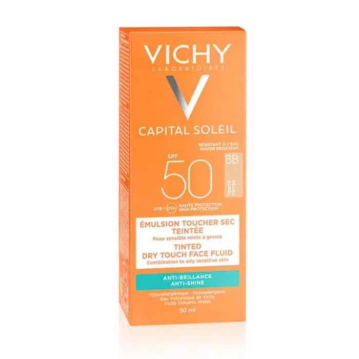 Capital Soleil BB Emulsione Colorata Effetto Asciutto e Mat SPF50 50ml