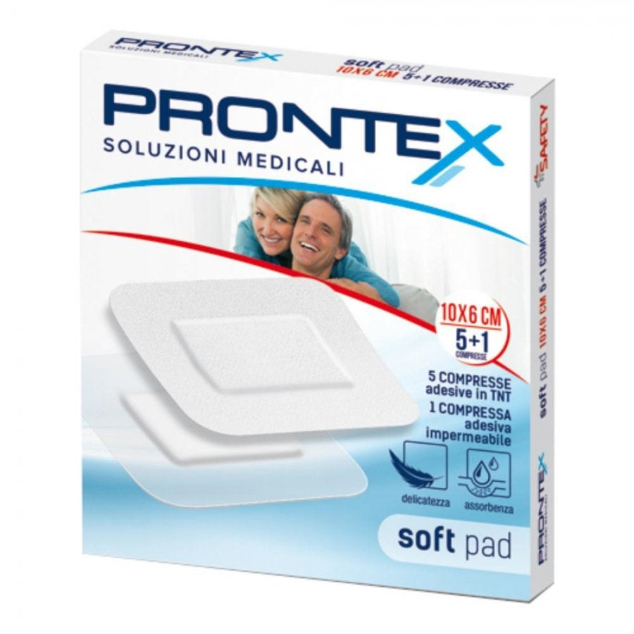 Soft Pad Medicazione Sterile Compresse Adesive 6 pezzi