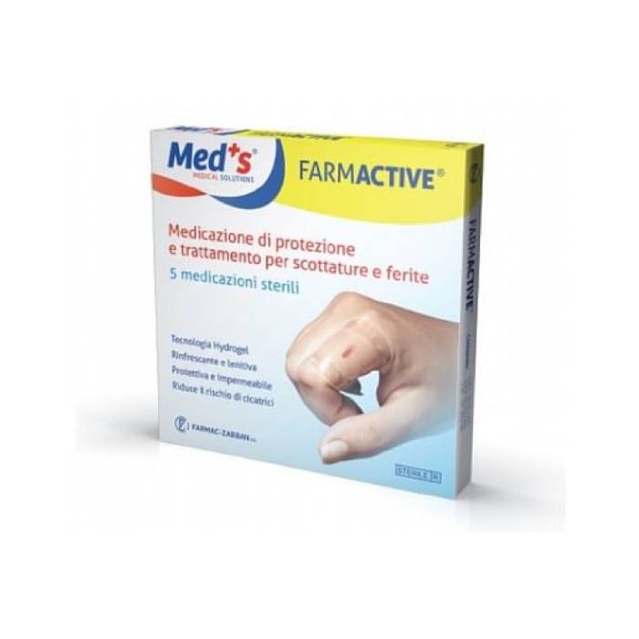 FarmActive Cerotto Hydrogel per Scottature e Ferite 4,5x7,4cm