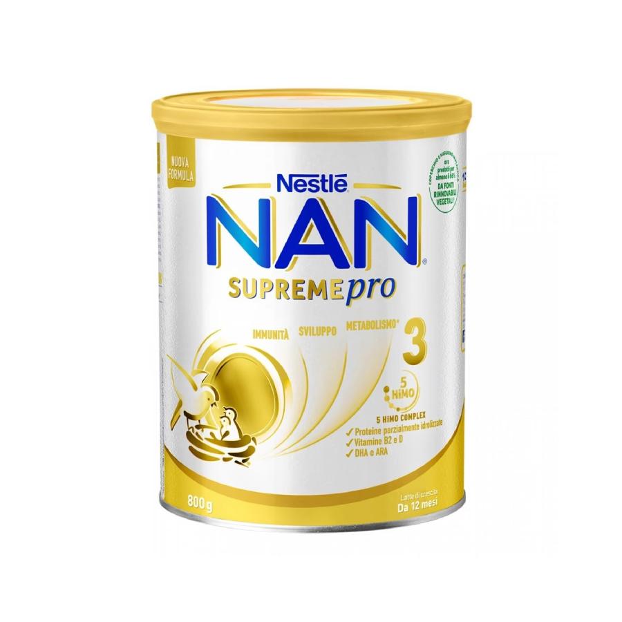 Nan Supreme Pro 3 Latte di Crescita per Bambini da 12 Mesi 800g Polvere