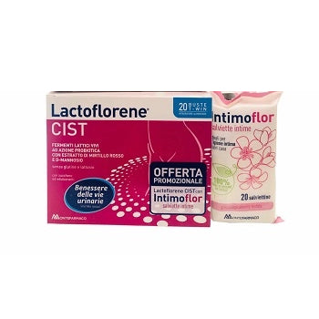 Lactoflorene Cist 20 bustine + Salviette Intime Intimoflor in Omaggio