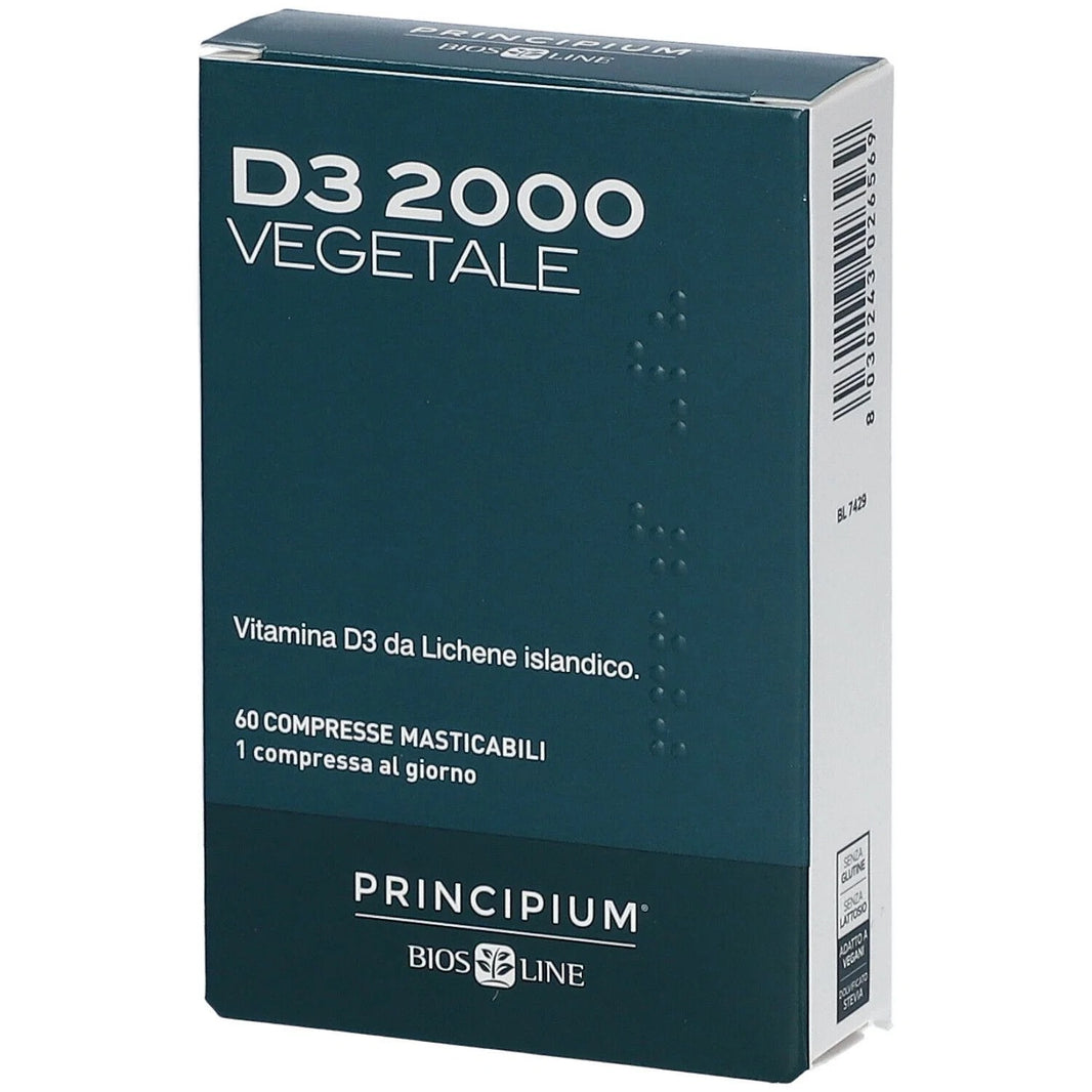 Principium D3 2000 Vegetale 60 compresse masticabili