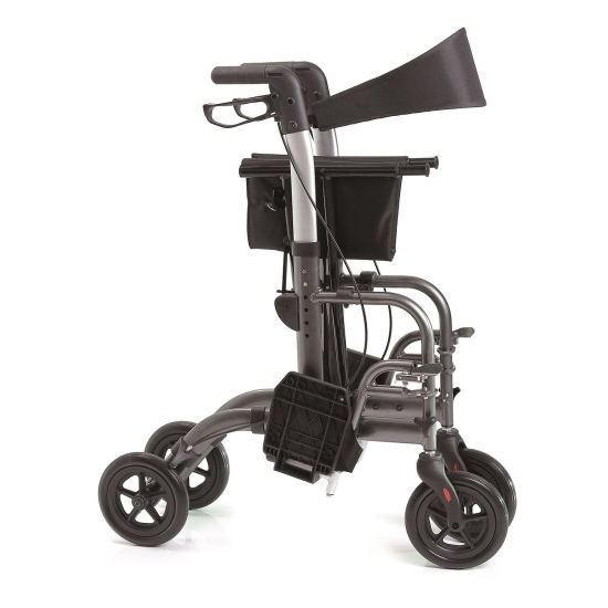 Gaya 2.0 Rollator Pieghevole in Alluminio con Seduta e Pedane