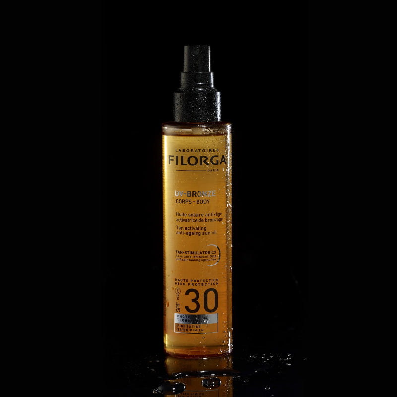 UV-Bronze Body SPF30 Olio Solare Anti-Età Acceleratore di abbronzatura 150ml