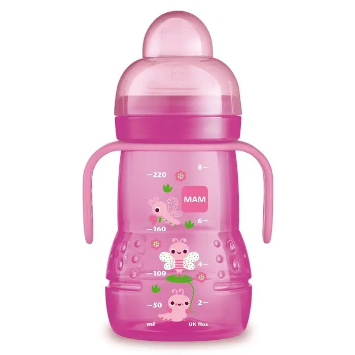 Trainer Biberon e Tazza Silicon Soft 4 Mesi+ colore Rosa