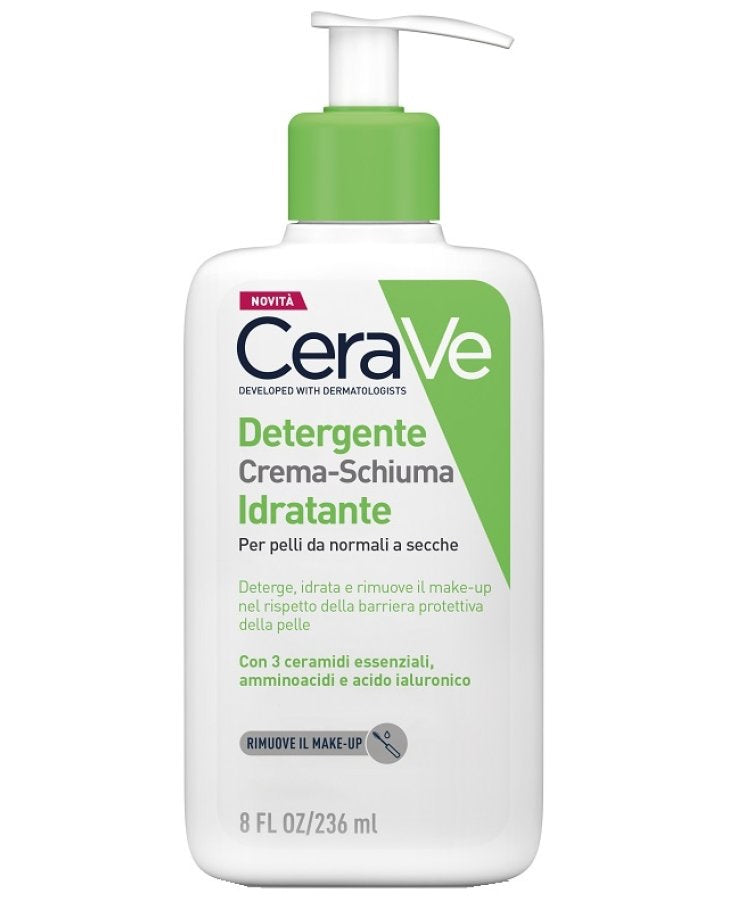 Detergente Crema-Schiuma Idratante per Pelli da Normali a Secche 236ml