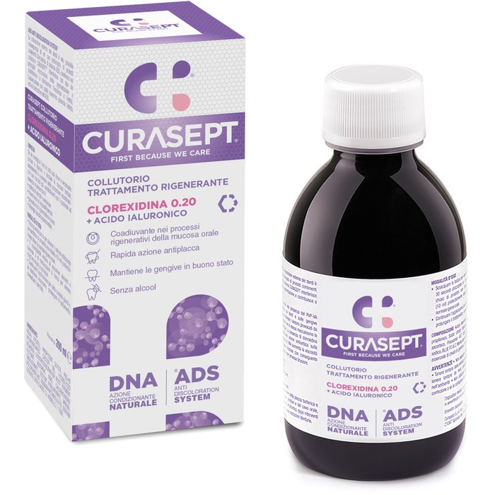 Collutorio con Clorexidina 0.20 e Acido Ialuronico Trattamento Rigenerante 200ml