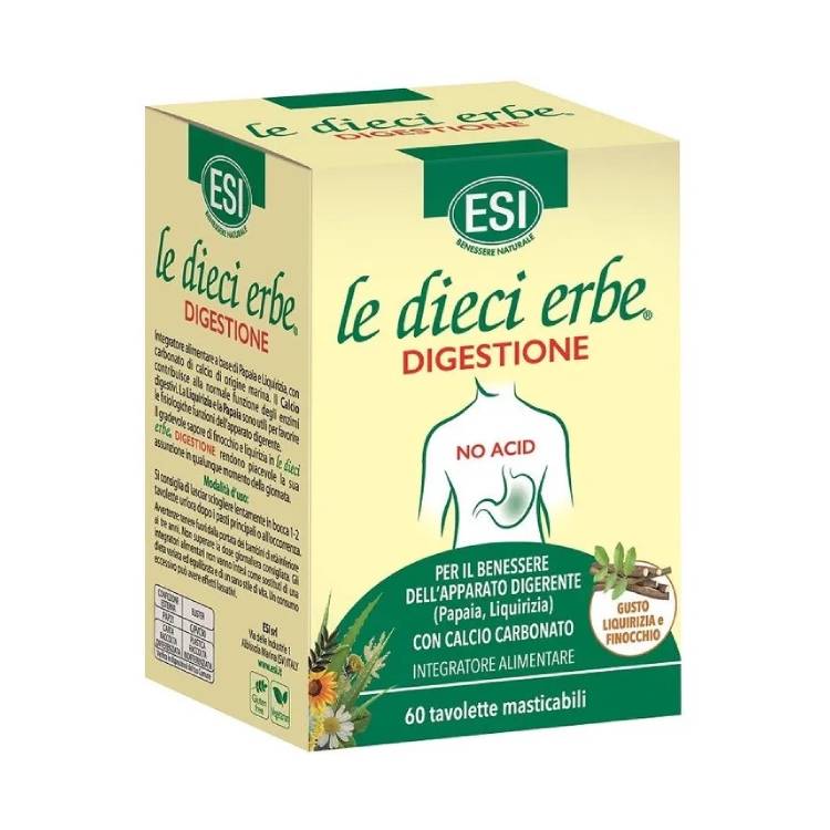 Le Dieci Erbe Digestione No Acid 60 tavolette