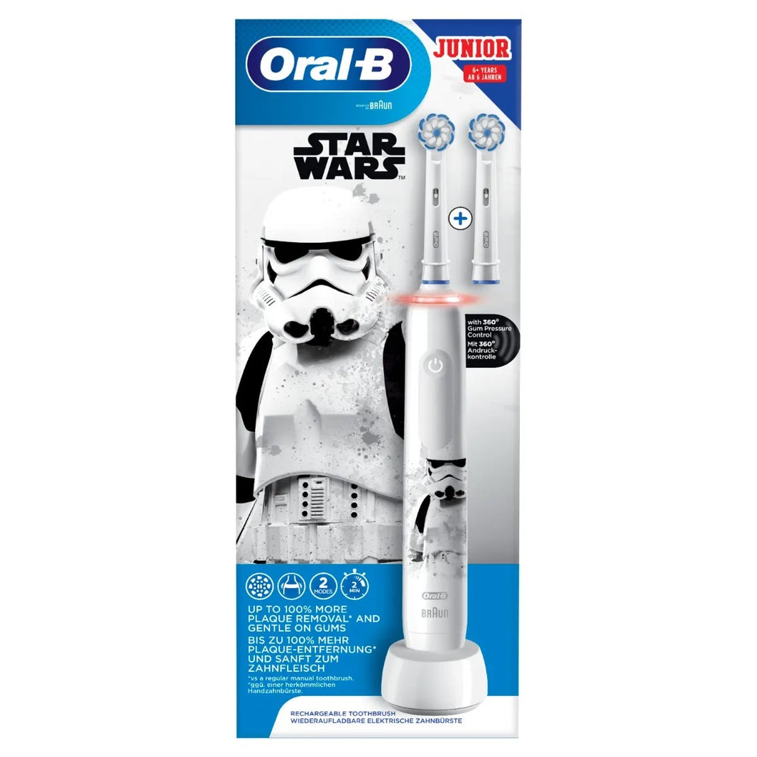 Pro Spazzolino Elettrico Ricaricabile Junior Star Wars +6 Anni + 2 Testine
