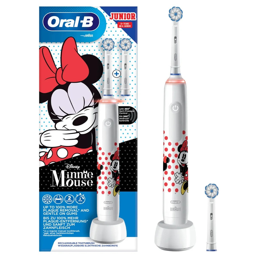 Pro Spazzolino Elettrico Ricaricabile Junior Minnie +6 Anni + 2 Testine