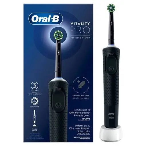 Spazzolino Elettrico Ricaricabile Vitality Pro Nero con 1 testina