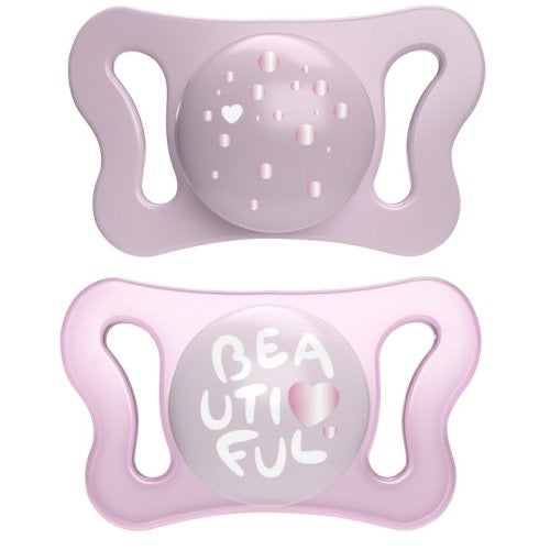 PhysioForma Micro Succhietto Rosa in Silicone 0-2 mesi 2 pezzi