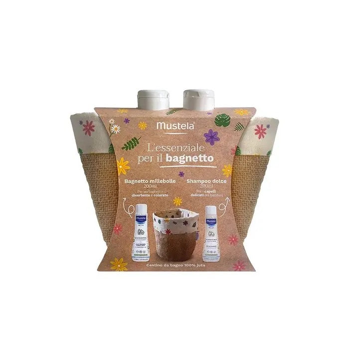 Cofanetto Bagnetto Mille Bolle 200ml + Shampoo 200ml + Cestino