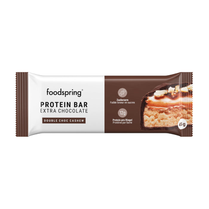 Barretta Proteica Extra Cioccolato Doppio Cioccolato e Anacardi 45g