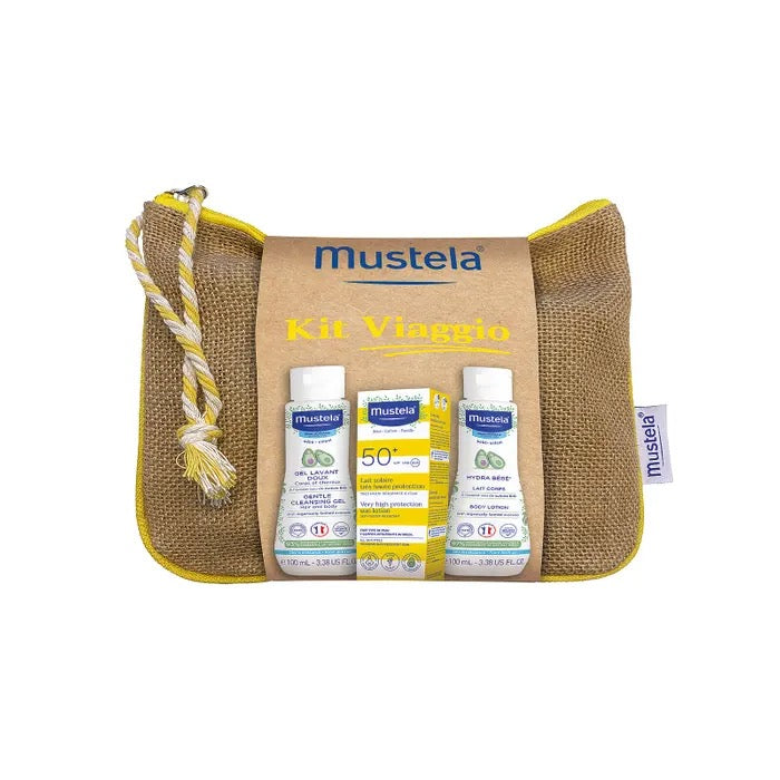 Kit da Viaggio Hydra Bébé Latte Corpo 100ml + Detergente 100ml + Latte Solare SPF50+ 40ml
