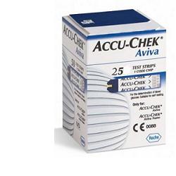 Accu-Chek Aviva 25 Strisce Reattive per Glicemia