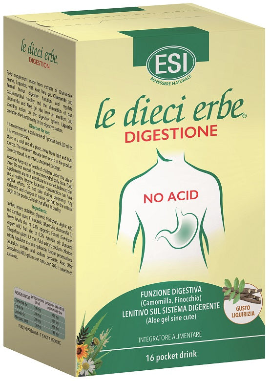 Le Dieci Erbe Digestione No Acid 16 pocket drink
