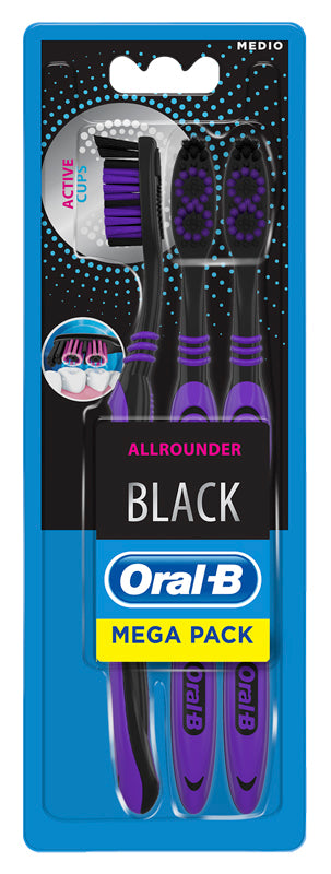 Spazzolino Manuale Oral-B Allrounder Black 3 pezzi