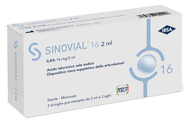 Sinovial 16 Siringa 0,8% 2ml 3 pezzi