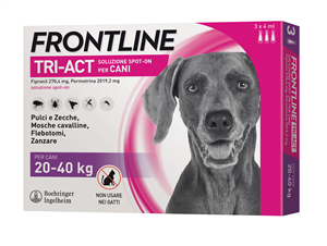 Frontline Tri-Act 3 pipette per Cani di taglia Grande (20-40kg)