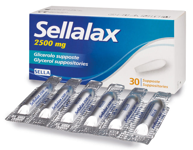 Sellalax 2500mg supposte Glicerolo 30 pezzi